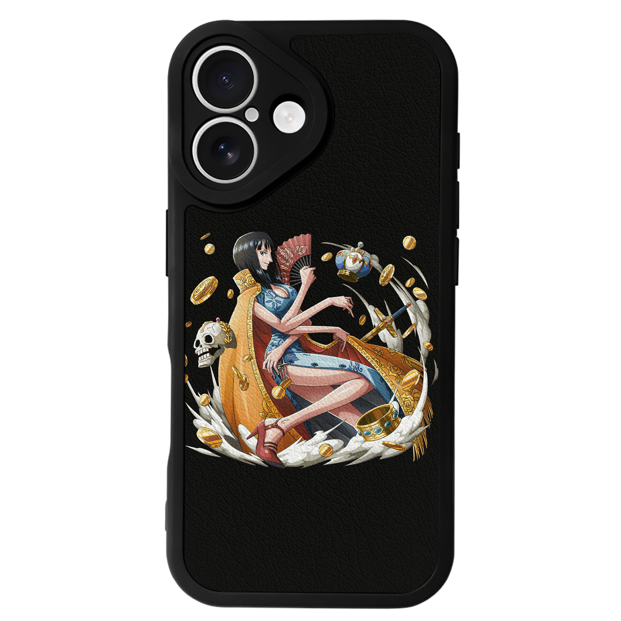 （画像用） ワンピース ニコ・ロビン ONE PIECE Nico Robin 【iPhone 16シリーズ対応】シリコンスマホケース（レザー調） 材質：シリコン